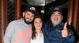 Maradona con sus hijos Jana y Diego Jr.