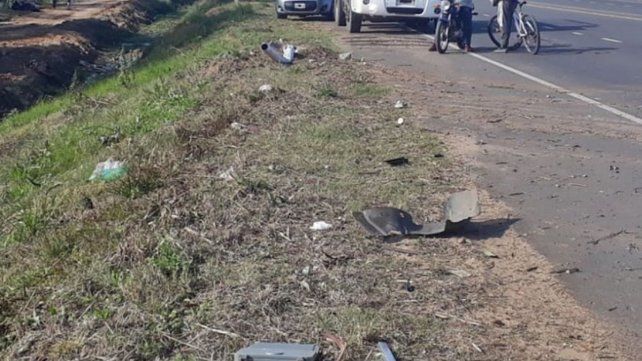 Se reportó un grave accidente con una persona herida en Concordia. Una camioneta que chocó contra una columna de alumbrado en avenida Illia.