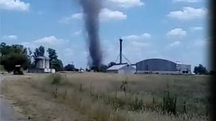 VIDEO. Una tromba asustó a los vecinos de San Justo