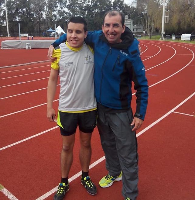 Equipo. Germán y su entrenador José María están dispuestos a alcanzar sus objetivos.