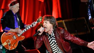 Mick Jagger y Keith Richards en el lanzamiento de su último disco de estudio, Hackney Diamonds.