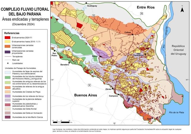 Delta: relevaron 9.000 kilómetros de terraplenes ilegales