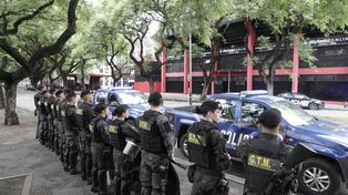 La policía vigiló la zona cercana a la sede principal de Newells.