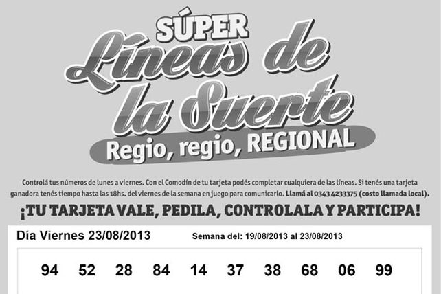 Seguí jugando con las Súper Líneas de las Suerte