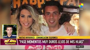 Defederico sobre la crisis con Cinthia Fernández: Llego a la noche y lloro