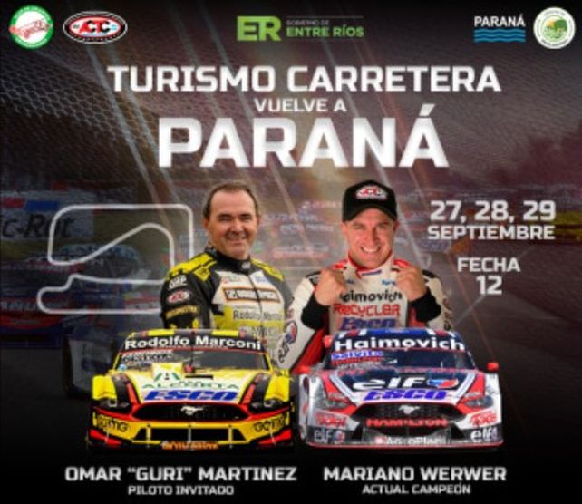El Turismo Carretera vuelve a Paraná el 27, 28 y 29 de Septiembre