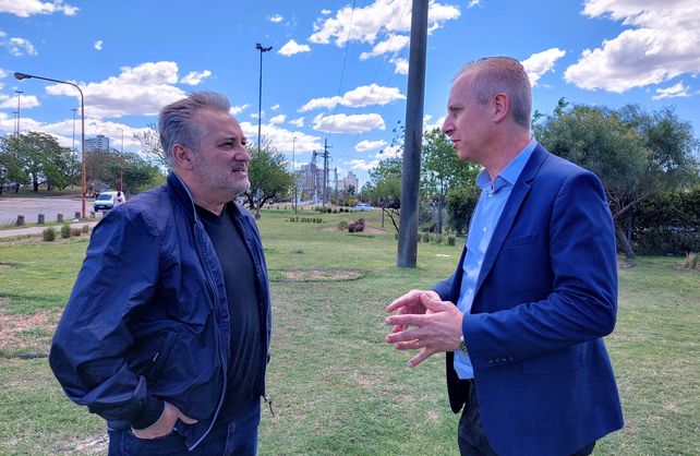 El senador nacional Marcelo Lewandowski y el senador por el departamento Rosario