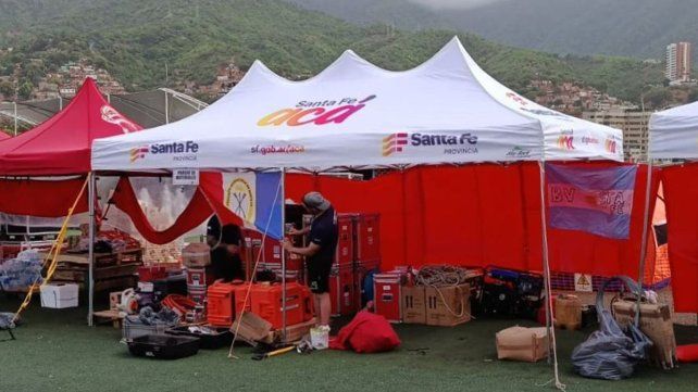 La brigada USAR de Santa Fe comenzó sus tareas en el epicentro de las zonas afectadas por los terremotos en Venezuela