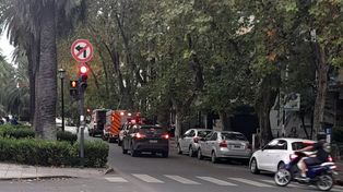 Un obrero se accidentó en la escuela de Oroño al 600