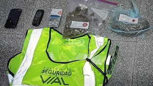 La marihuana incautada en el operativo de la Policía de Seguridad Vial