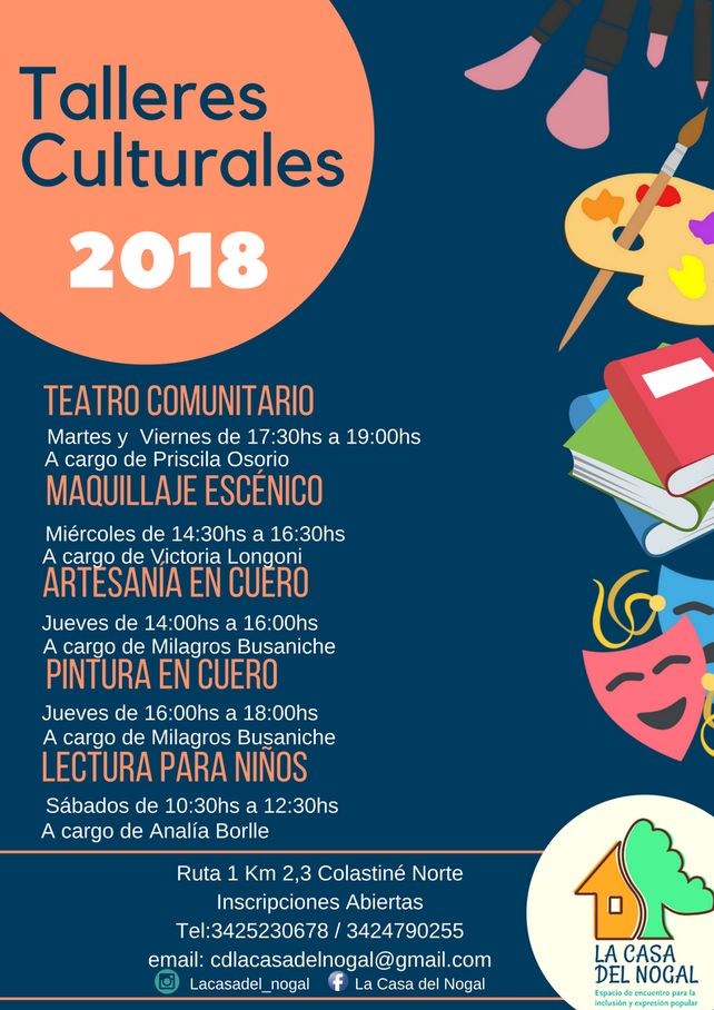 Están abiertas las inscripciones para los talleres culturales de La Casa del Nogal