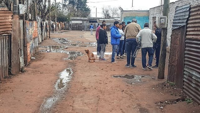 El lugar en barrio La Loma dónde se produjeron los disparos. 
