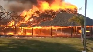 Un festejo produjo el incendio de un quincho en Las Toscas