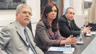 Julio De Vido, Cristina Fernández de Kirchner y Julio López.