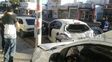 choco dos vehiculos estacionados