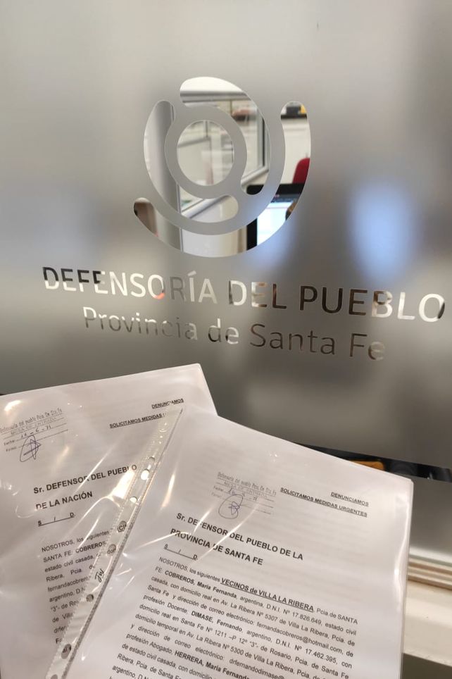 La presentación que hicieron los vecinos en la Defensoría.