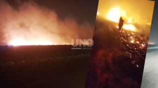 Investigan si fue intencional el enorme incendio en los pastizales del aeropuerto de Sauce Viejo