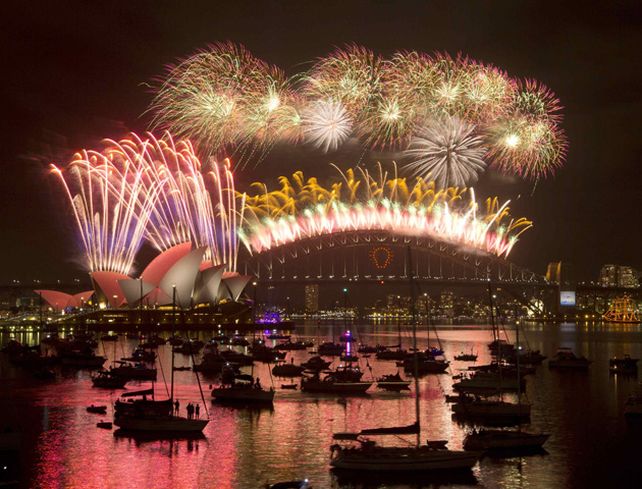 Así recibió Australia al nuevo año. (Foto:AP)