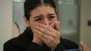 Martina, novia de Lucas Cicarelli, tras la audiencia imputativa este miércoles.&nbsp; (Foto: Alan Monzón/Rosario).