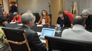 Paritaria docente. La titular de Ctera, Sonia Alesso, cara a cara con el secretario de Educación Carlos Torrendel.