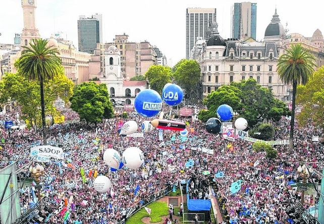 en lucha. El jueves los docentes universitarios marcharán a plaza de Mayo.