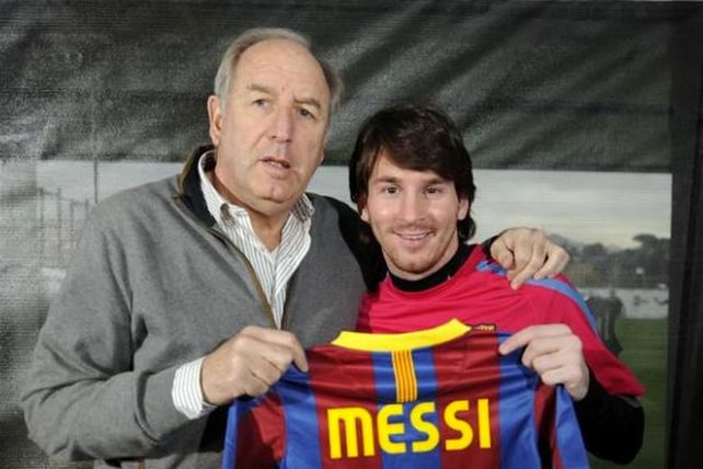 Carles Rexach y Lionel Messi.