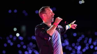 Chris Martin en uno de los 10 shows que dio la banda en River.&nbsp;