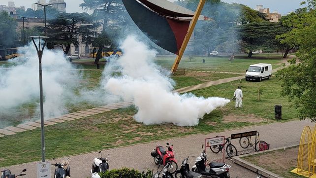 El fin de semana se llevaron adelante operativos de fumigación en espacios verdes en distintos puntos de Rosario.&nbsp;