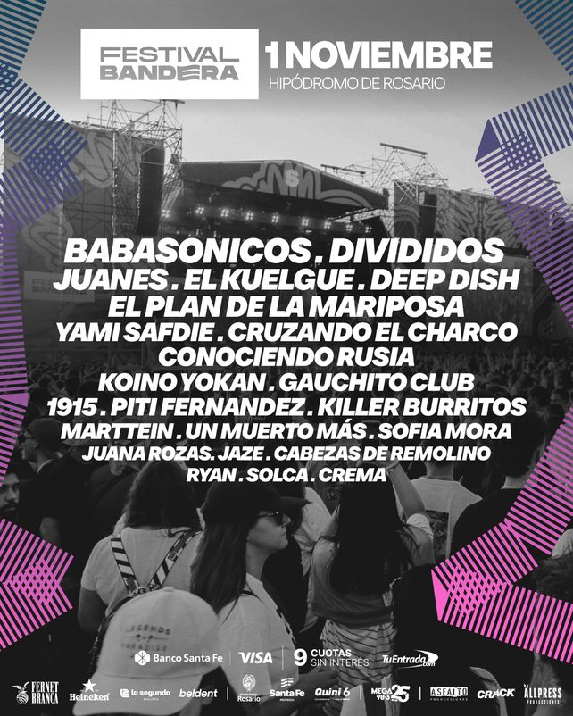 Se viene la sexta edición del Festival Bandera 2025 en Rosario