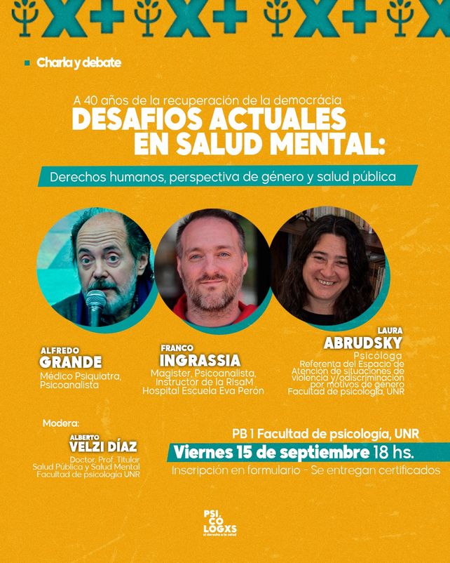 Psicología de la UNR desafía con una charla debate sobre Salud Mental
