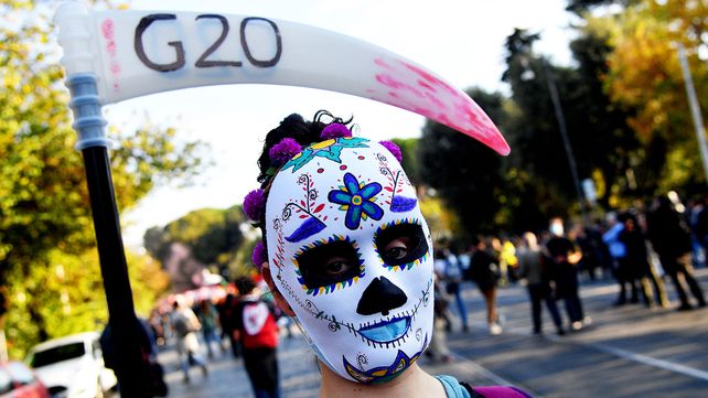 Protestas contra los líderes del G20 por el cambio climático
