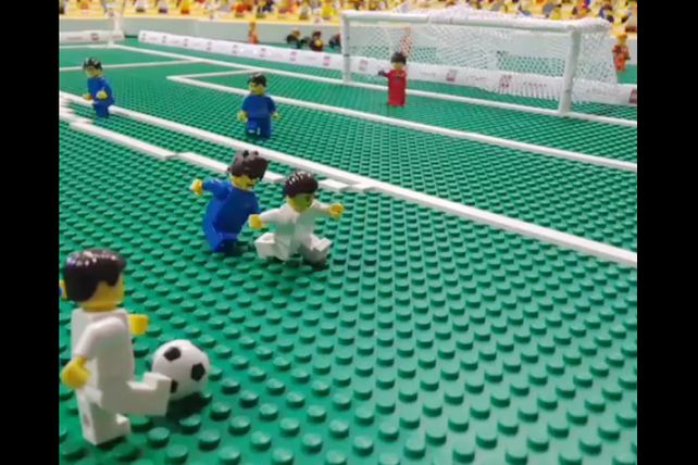 El golazo de Messi a Bosnia, hecho con Lego