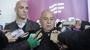 El secretario de Seguridad Pública, Omar Pereyra, junto al secretario de Gestión e Información, brindaron detalles sobre la detención de Mauricio Laferrara.&nbsp;