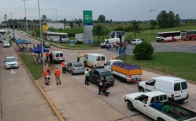 Controles en los ingresos a Concordia por el Coronavirus