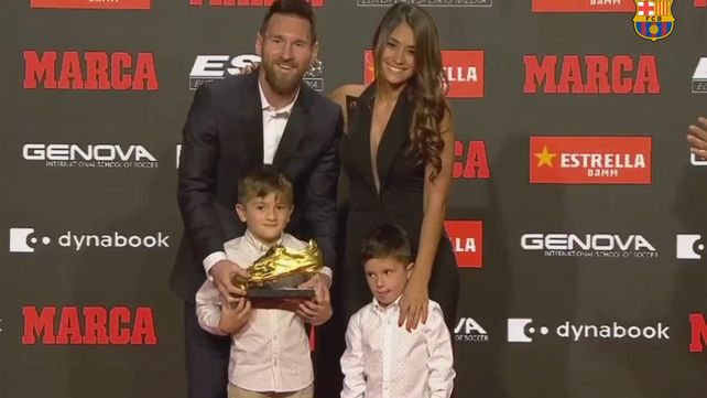 El show de Mateo Messi en la gala de entrega del Botín de Oro