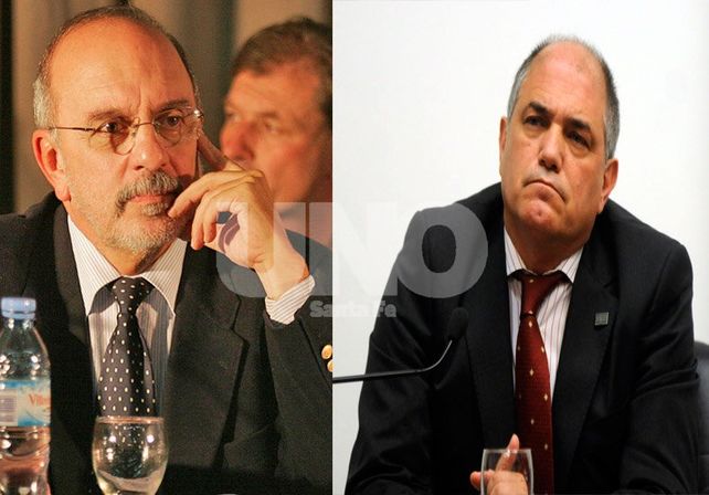 Recuerdo. Bettanín (izquierda) y Simoniello fueron concejales durante la gestión de Marcelo Álvarez como intendente.