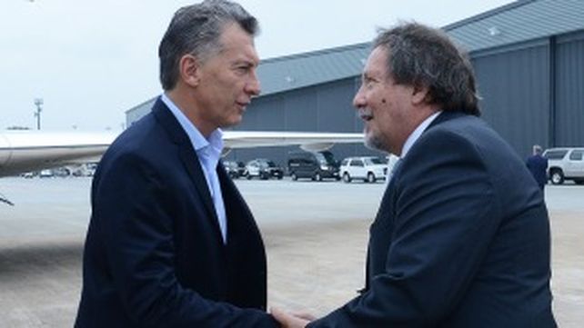 Macri a su arribó fue recibido por el cónsul argentino en Houston