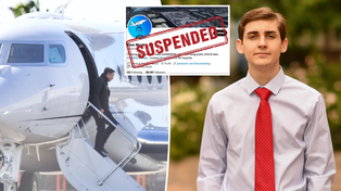 Musk y su jet, y el joven estudiante Sweeney, creador de la cuenta ahora suspendida.