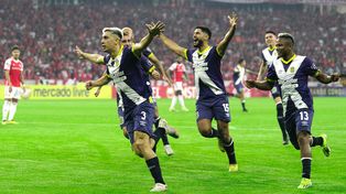 Central celebró en Porto Alegre el gol de Sández y el pasaje a los octavos de final.&nbsp;