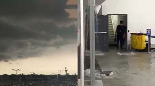 Anegamientos y daños en el Aeropuerto Internacional de Ezeiza como consecuencia del temporal