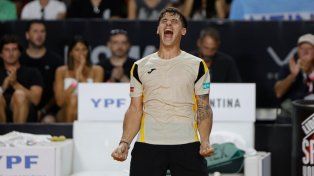 Tremendo desahogo de Camilo Ugo Carabelli, tras ganar por segunda vez seguida el Quini 6 Rosario Challenger.