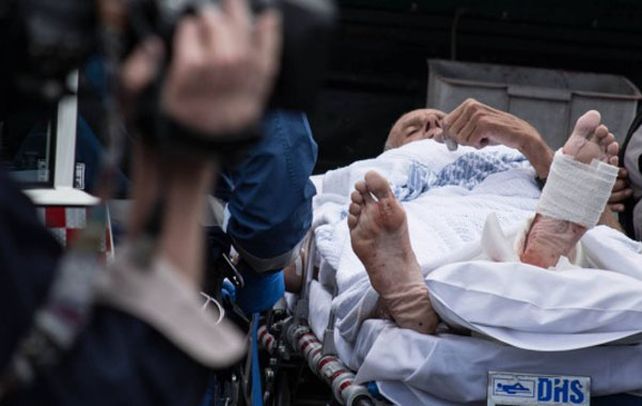 Temerario. David Quinlivan sufrió heridas en la pierna izquierda.