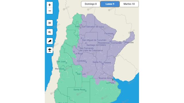 Las previsiones de humo para este lunes en Argentina.