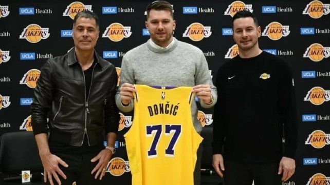Luka Doncic tuvo su presentación en Los Ángeles Lakers.