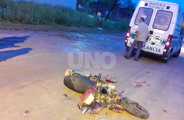 Así quedó el motovehículo luego del siniestro.