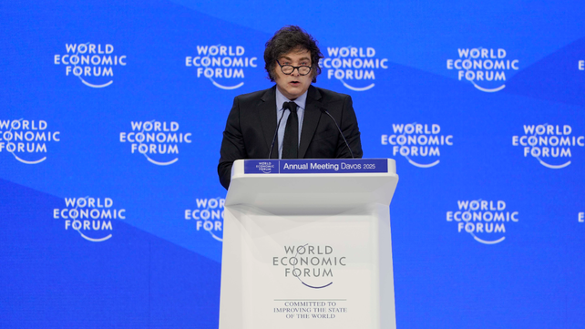 El presidente Javier Milei disertó en el Foro de Davos, donde repartió críticas al progresismo y atacó a las minorías sexuales.