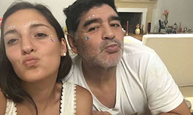 Jana Maradona y su papá Diego