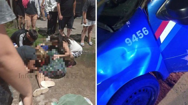 El hecho sucedió en la noche del lunes en las calles de barrio Santa Rosa de Lima. El adolescente atropellado por un patrullero fue dado de alta