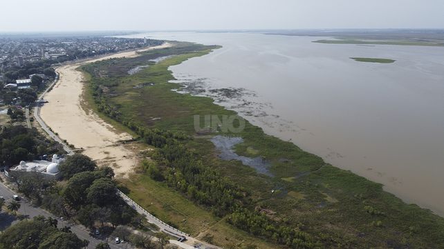 La impactante vegetación que creció sobre la costanera oeste. Foto: UNO Santa Fe