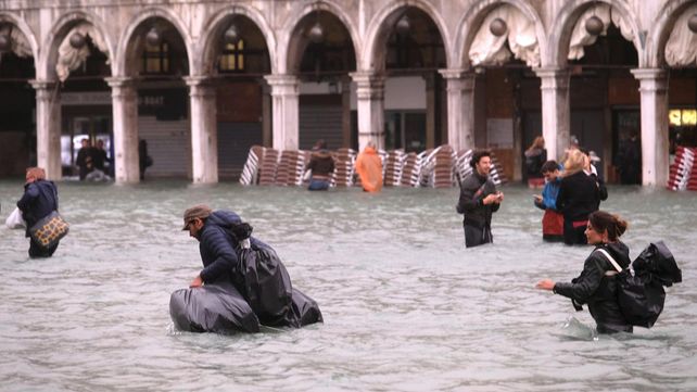 Las peores inundaciones en la última década en Venecia